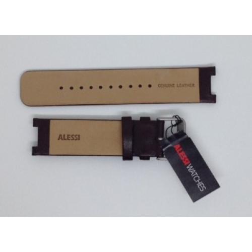 AL13001 Alessi Out_Time Brown Leather Watch Band by Andrea Branzi