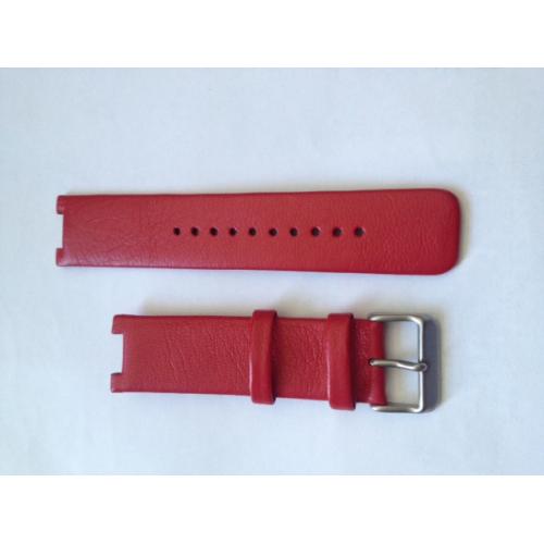AL13002 Alessi Out_Time Red Leather Watch Band by Andrea Branzi